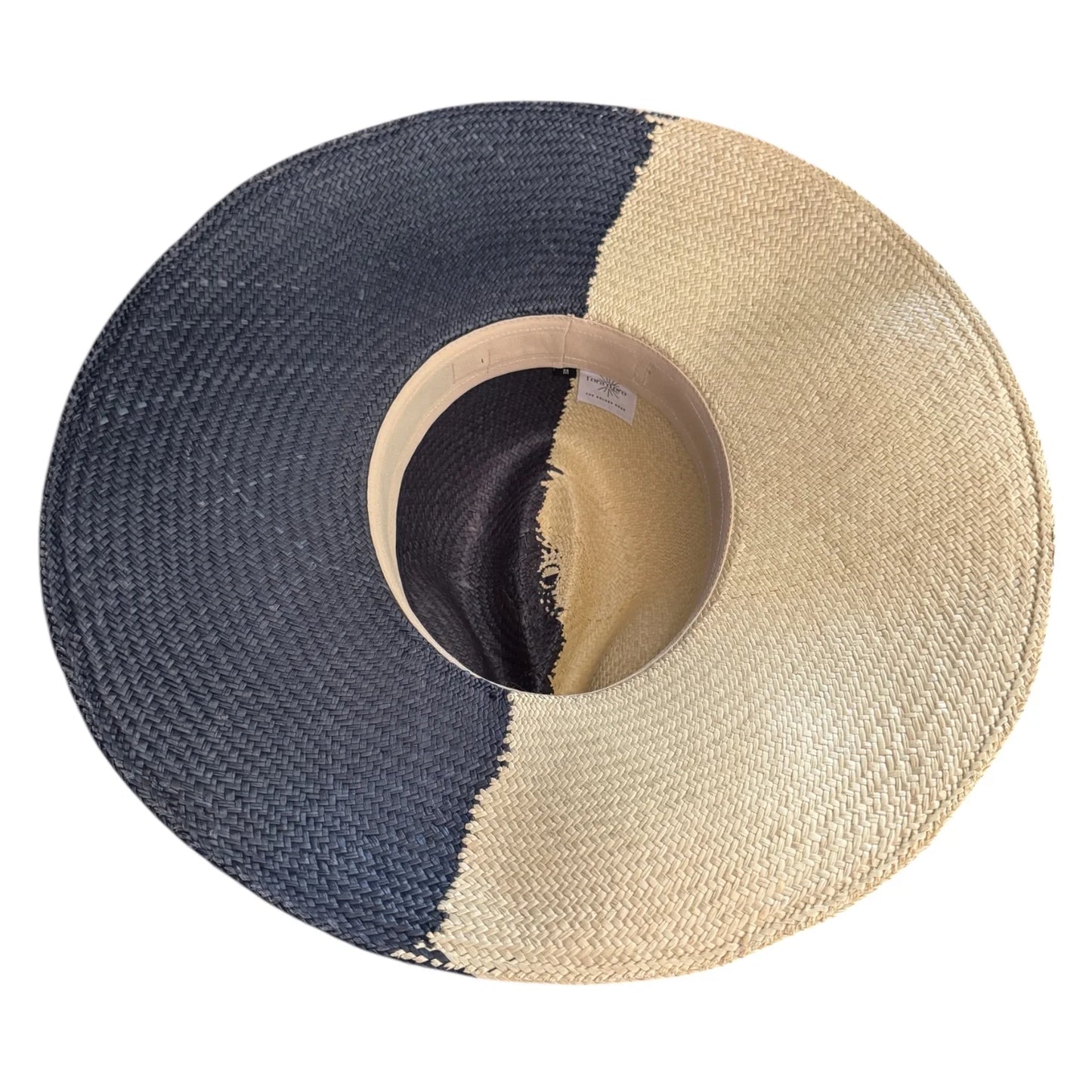 L'ora D'oro - Tarnee Panama Hat - Navy Natural Bi Colour