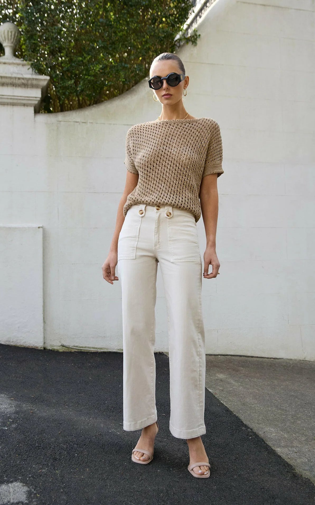 DriCoper - Carrie Wide Straight Leg Jean - Cream