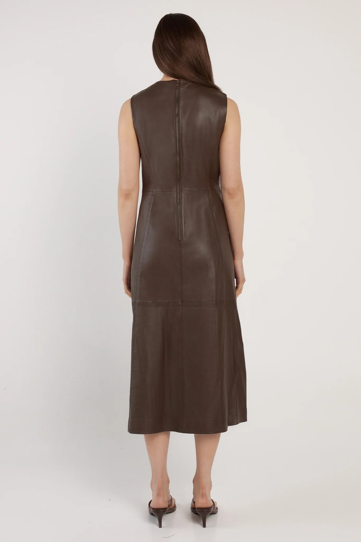 Fate & Becker - Thessa Leather Dress - Chocolate