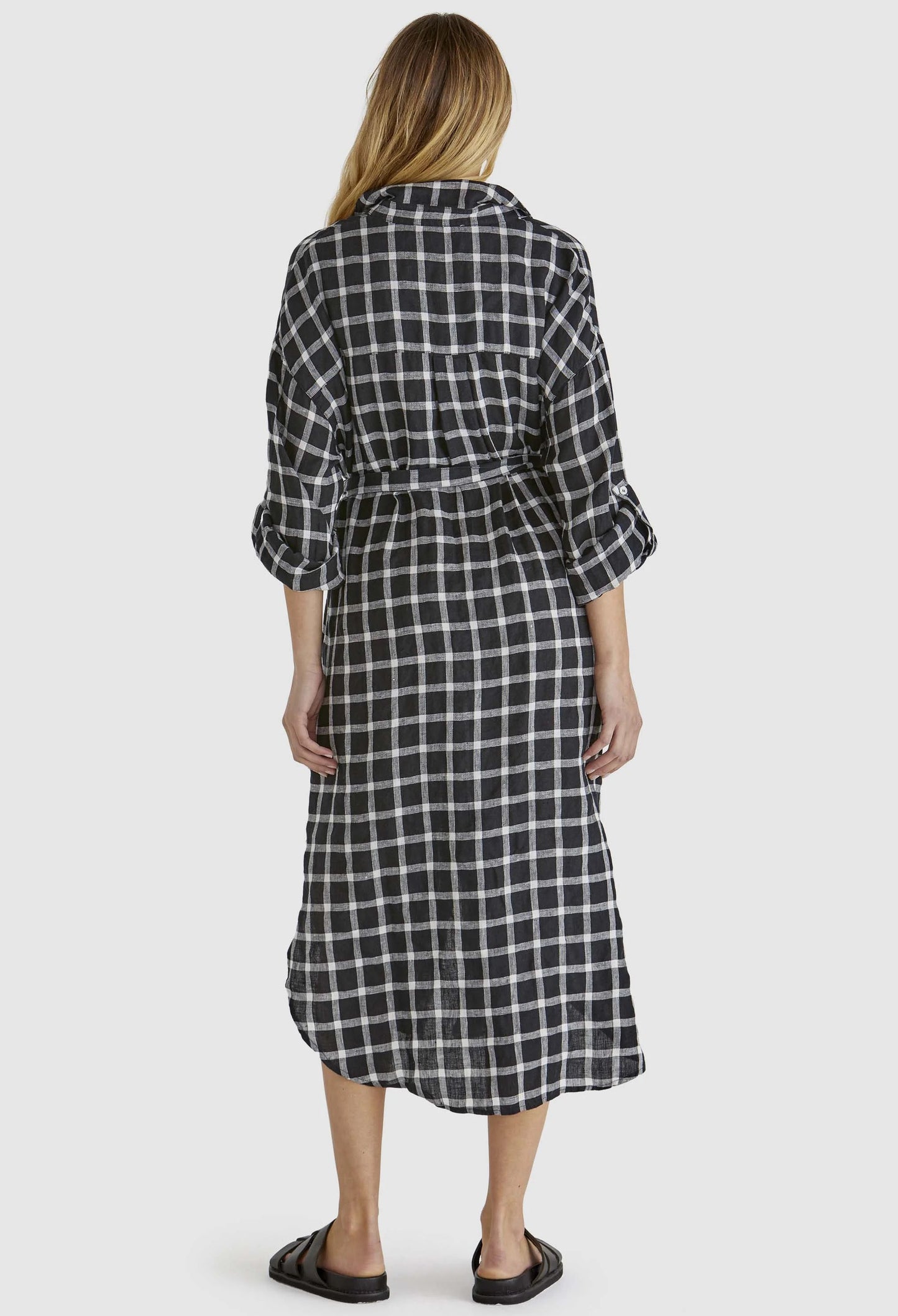 Sass Clothing - Beau Shirt Dress - Black Check