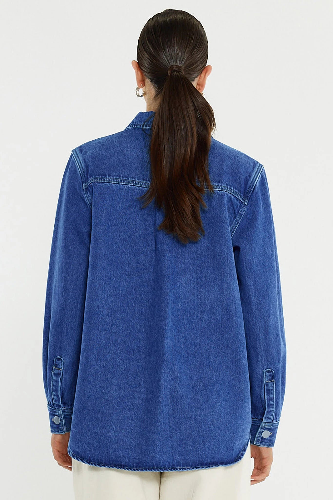 Sass Clothing - Aveline Denim Shirt - Classic Blue