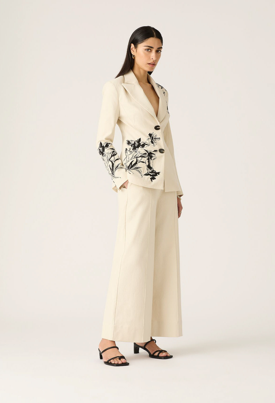 Mos the Label - Lis Embroidery Blazer - Ivory
