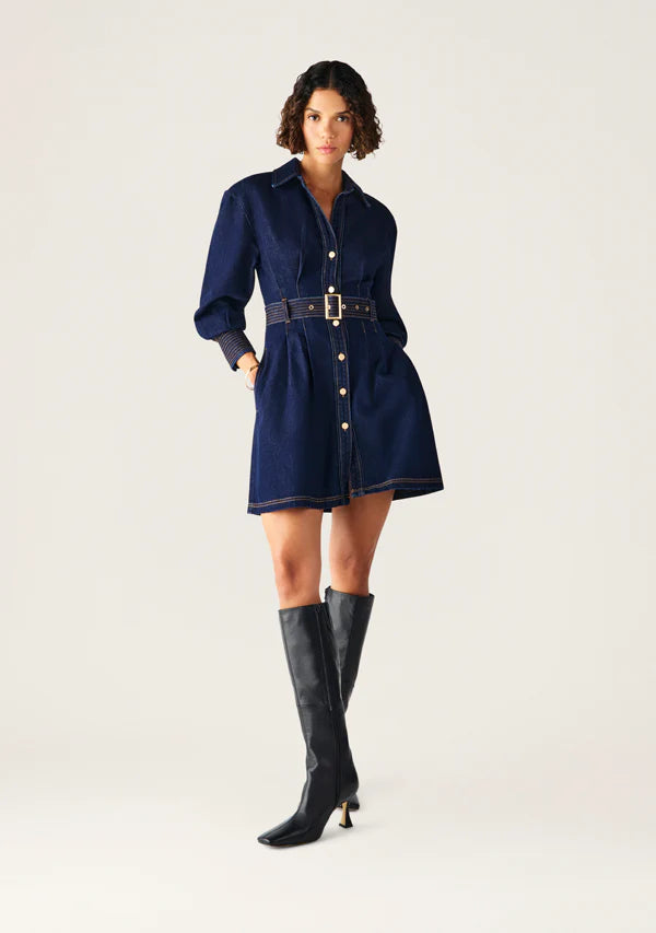 Mos the Label - Sia Denim Mini Dress - Deep Indigo