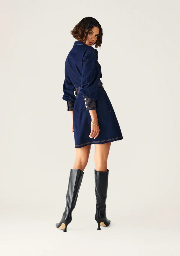 Mos the Label - Sia Denim Mini Dress - Deep Indigo
