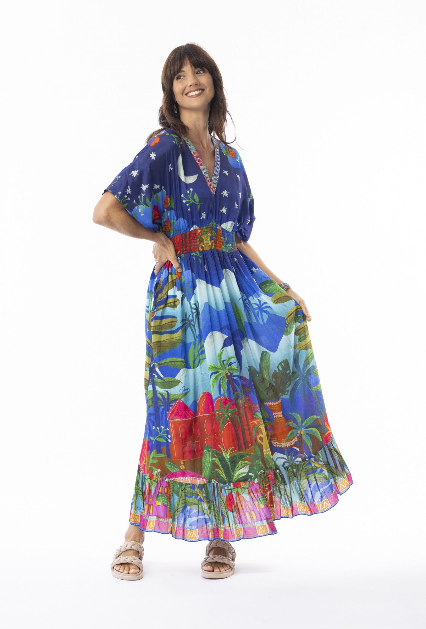 Escape by OQ - Arabian Nights Dress Shirred Waist