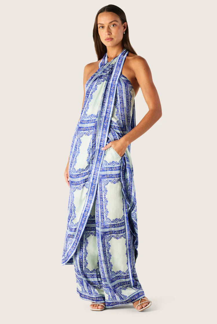 Mos the Label- Jordi Halter Wrap Top - Jordi Print