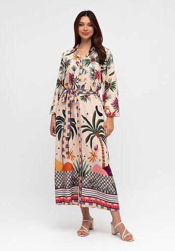 Casablanca Shirt Dress - Casablanca Print