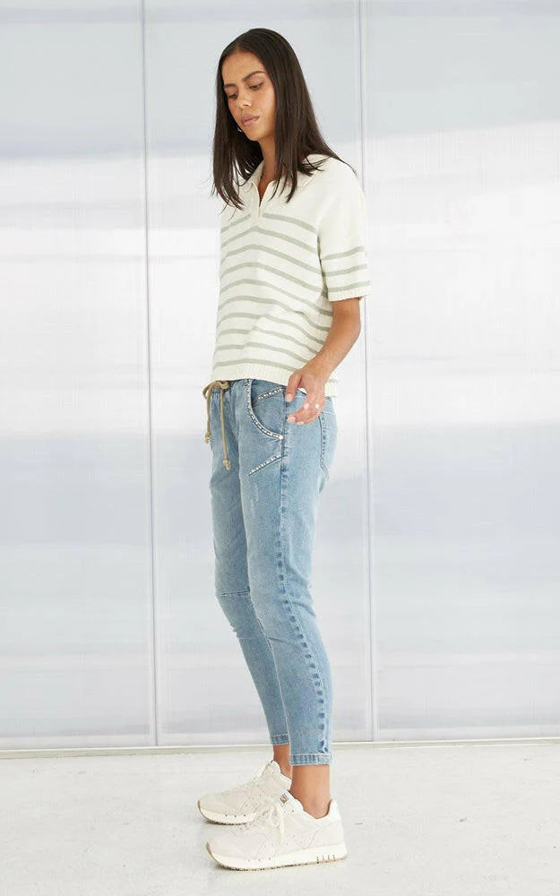 Dricoper Denim - Active Pearl Embellished Jeans