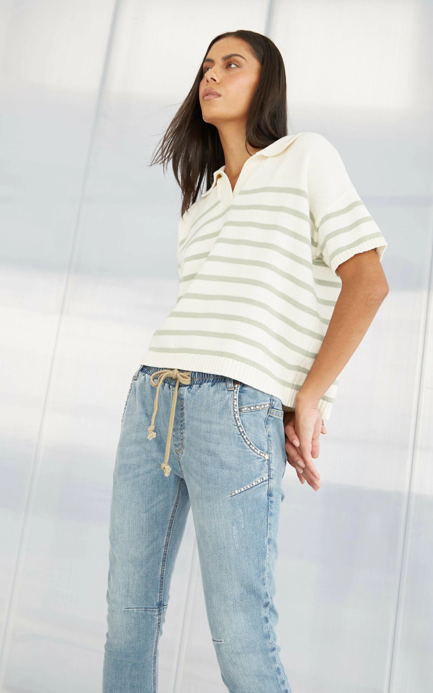 Dricoper Denim - Active Pearl Embellished Jeans