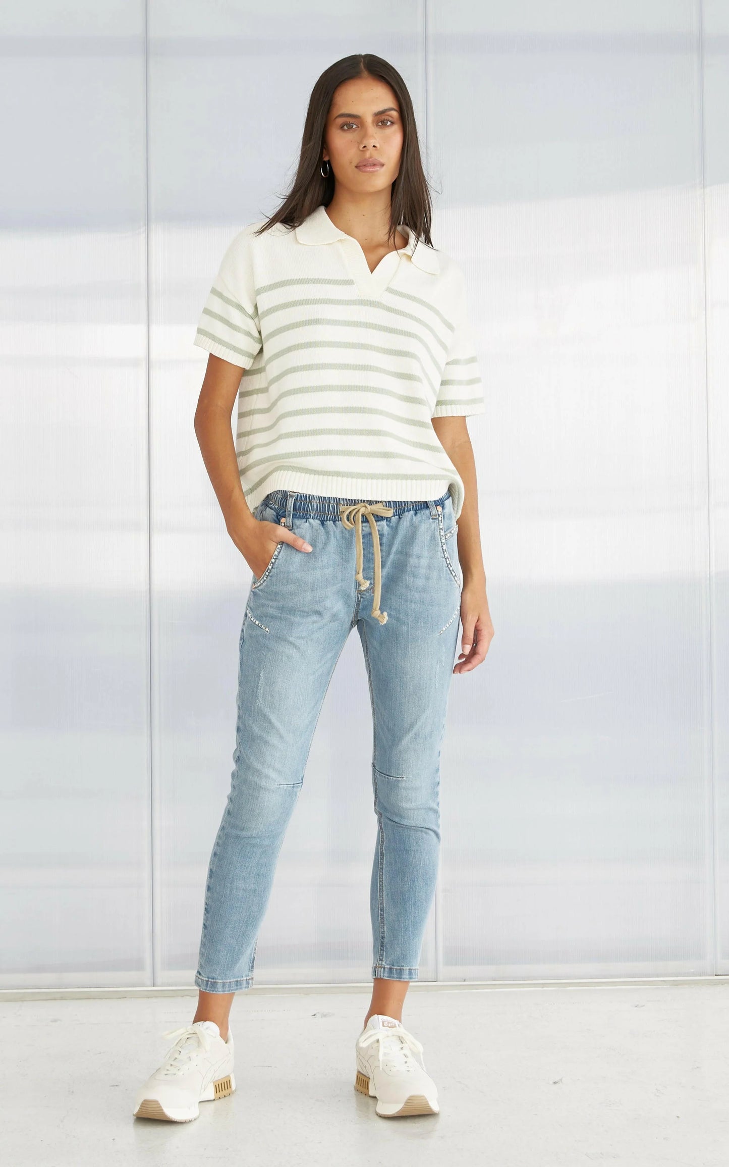 Dricoper Denim - Active Pearl Embellished Jeans