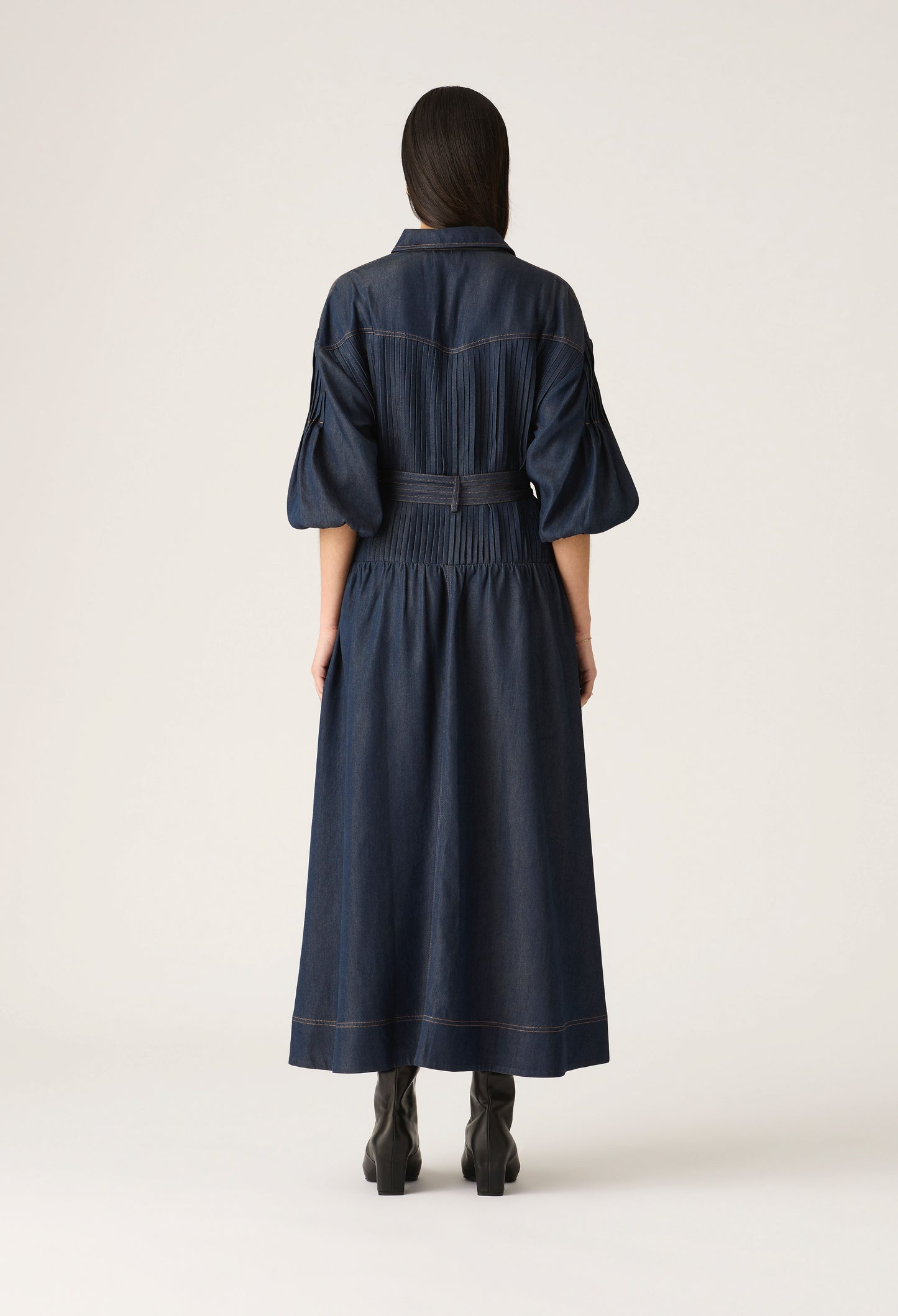 Mos the Label -Cleo Denim Shirt Dress - Indigo