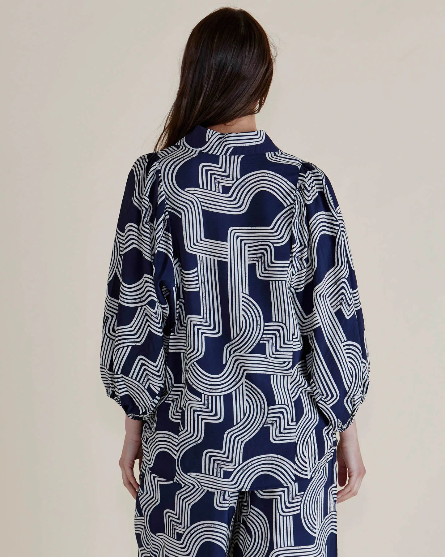 Rosalind Shirt - Navy Geo