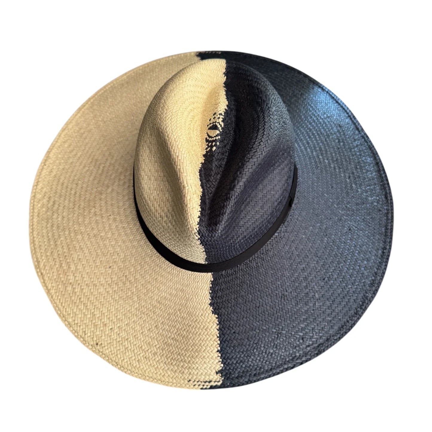 L'ora D'oro - Tarnee Panama Hat - Navy Natural Bi Colour