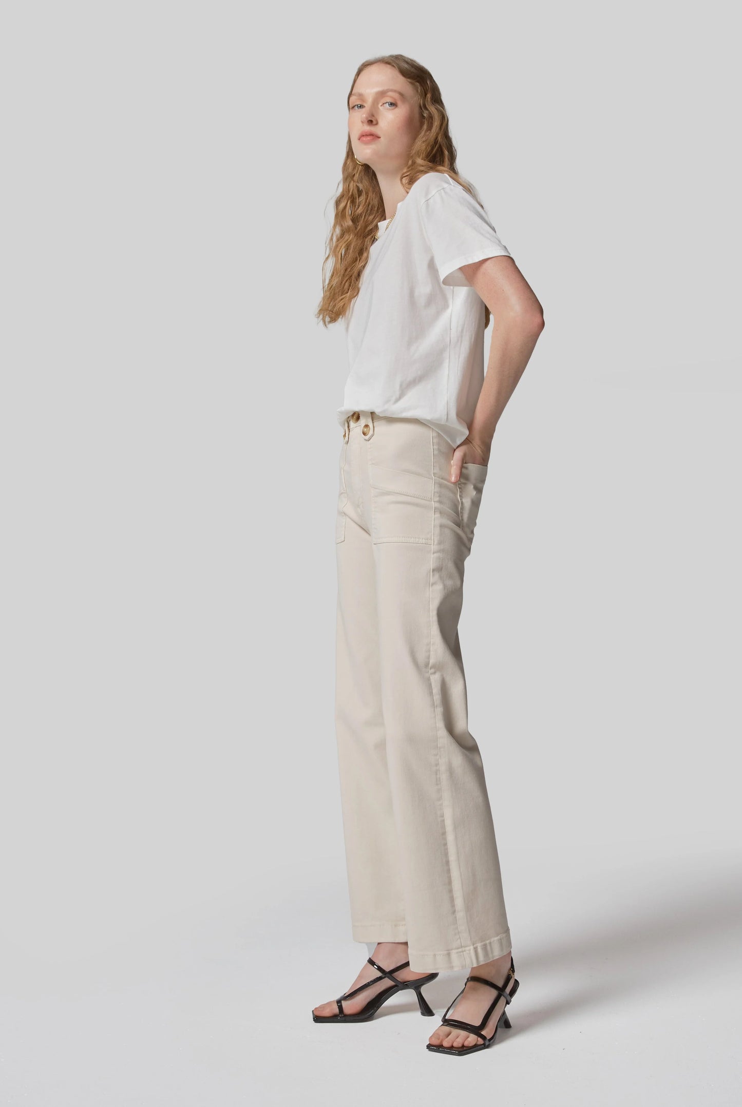 DriCoper - Carrie Wide Straight Leg Jean - Cream
