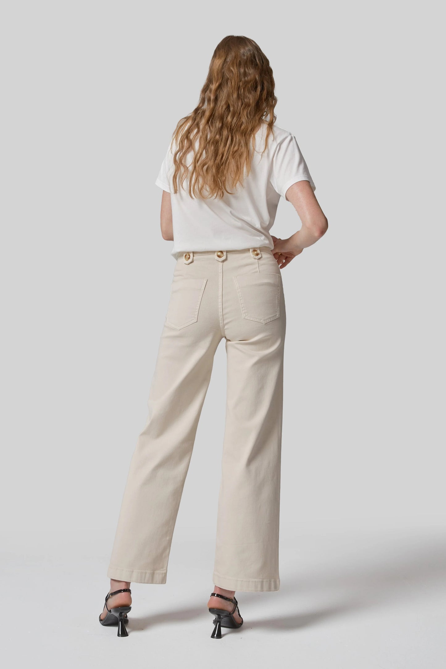 DriCoper - Carrie Wide Straight Leg Jean - Cream