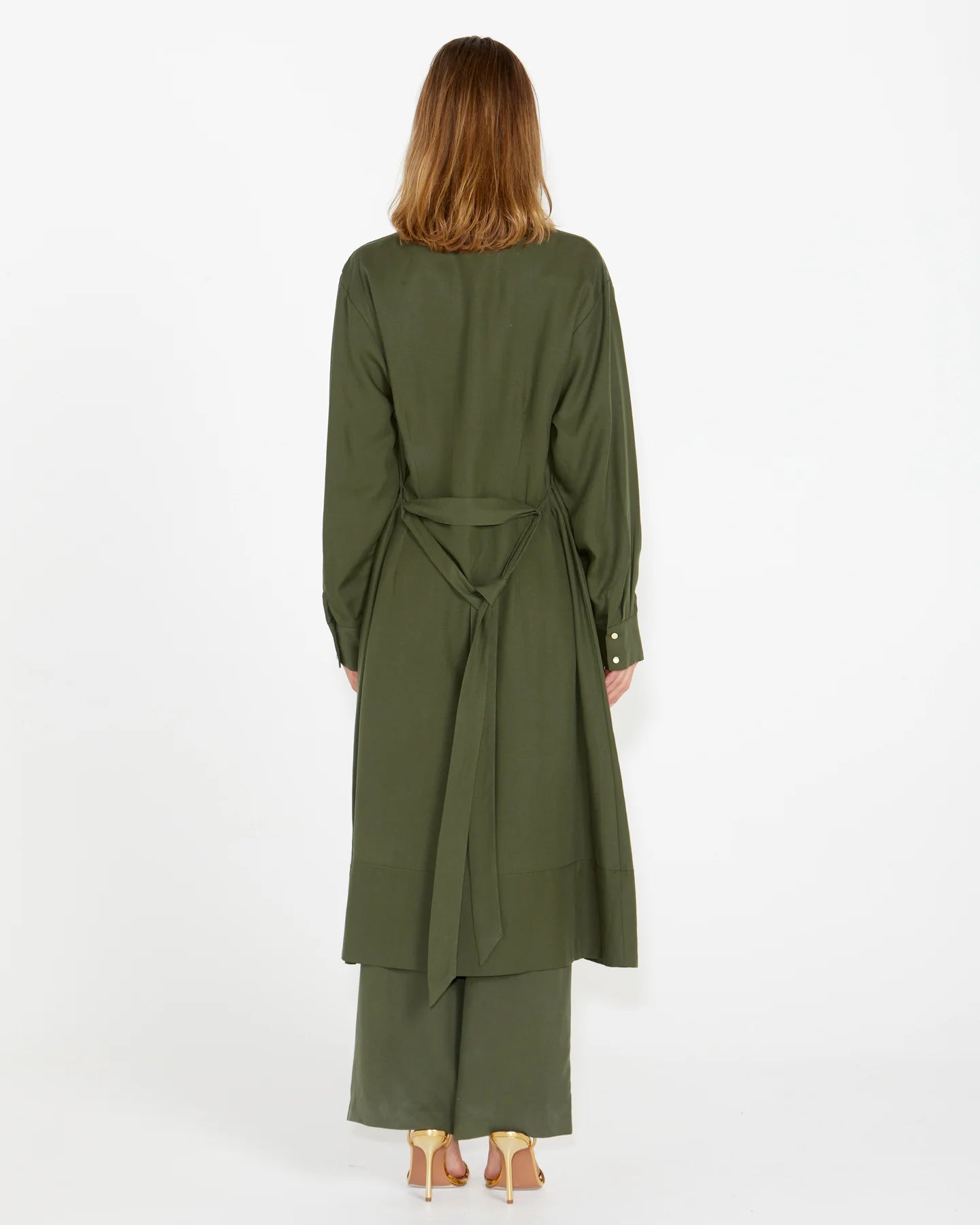 Fate & Becker - Alter Ego Duster Shirt Dress - Olive