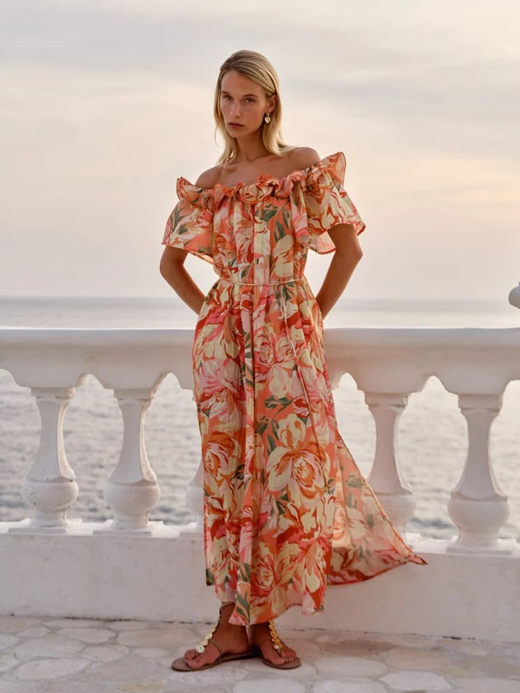 Fate & Becker - Cosima Floral Midi Dress - Petal