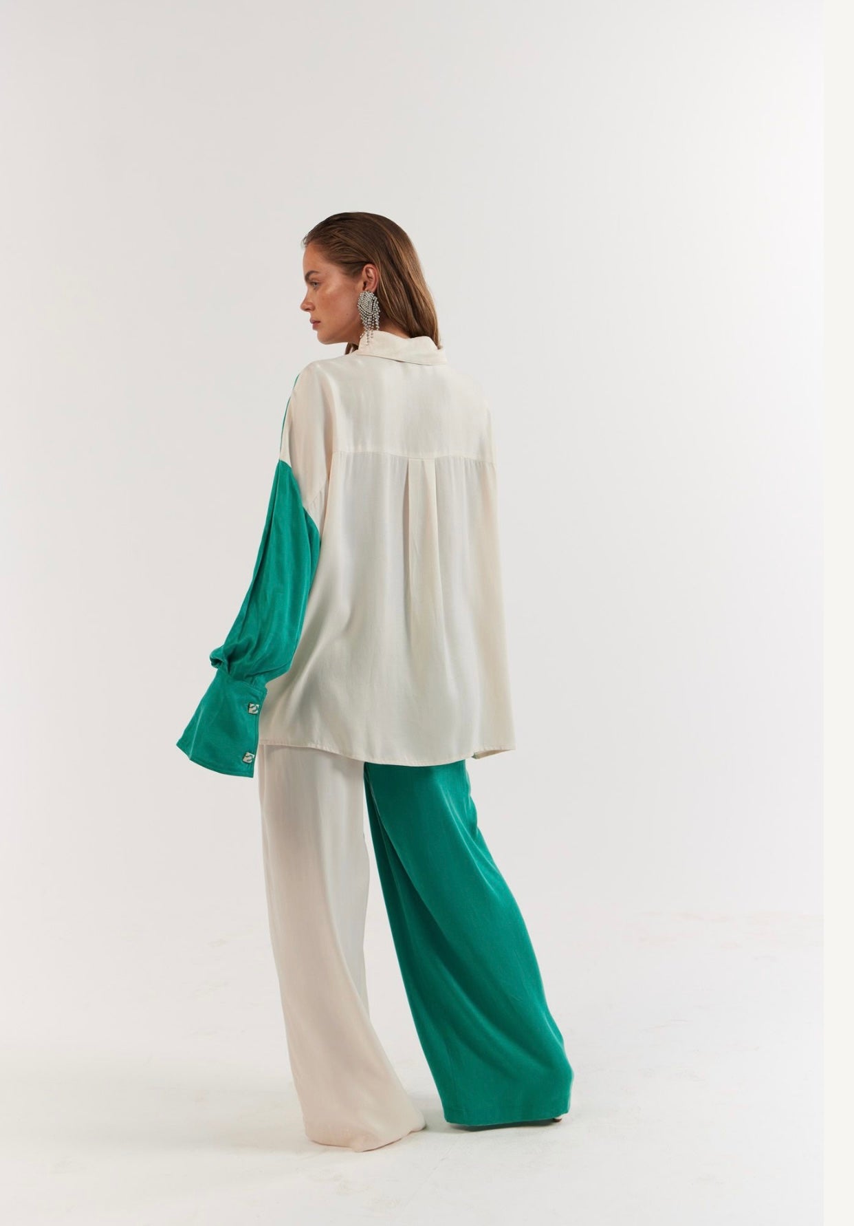La Boheme Girls - Beau Shirt - Emerald Ivory