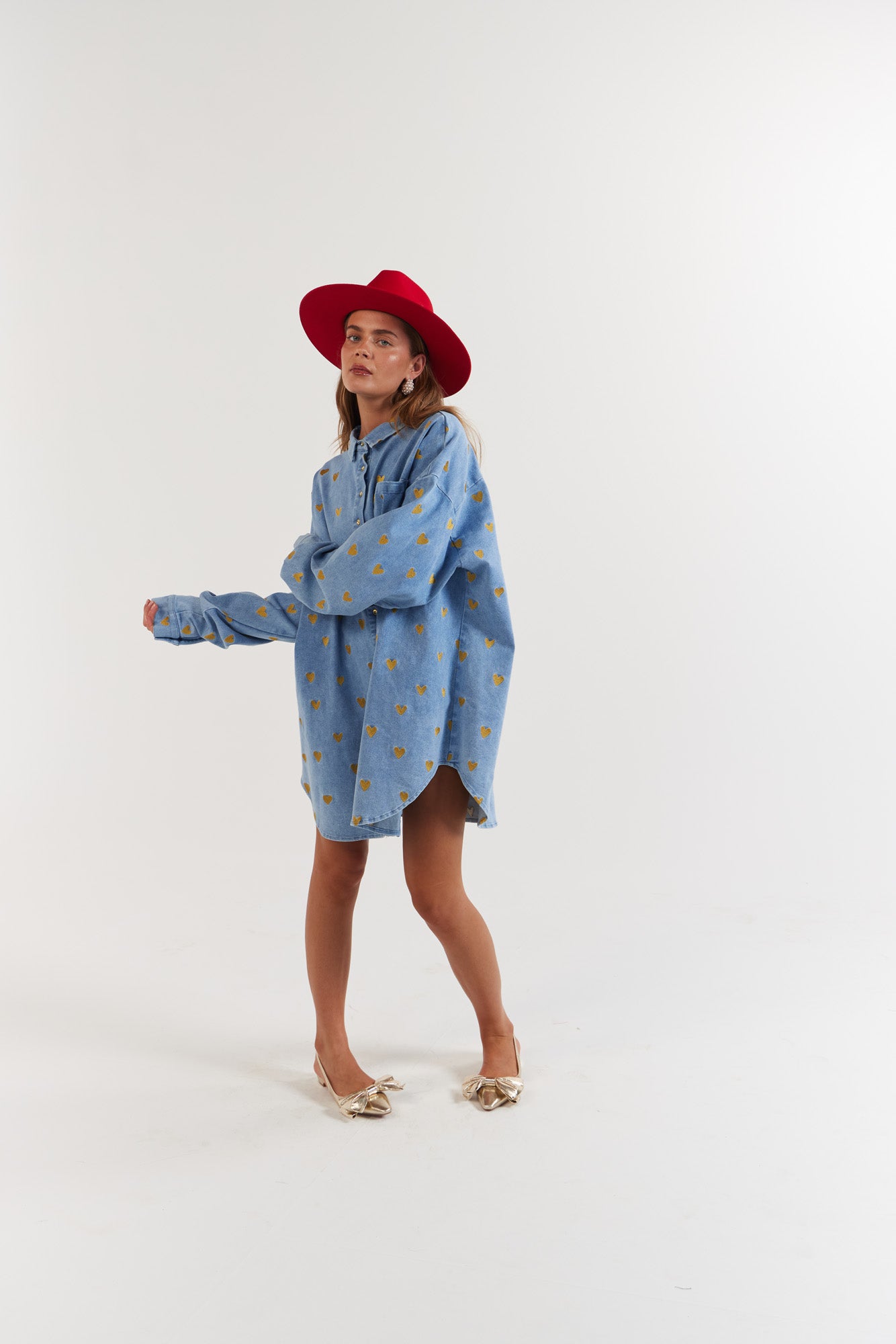 La Bohème Girls - Clyde Shirt - Denim Hearts