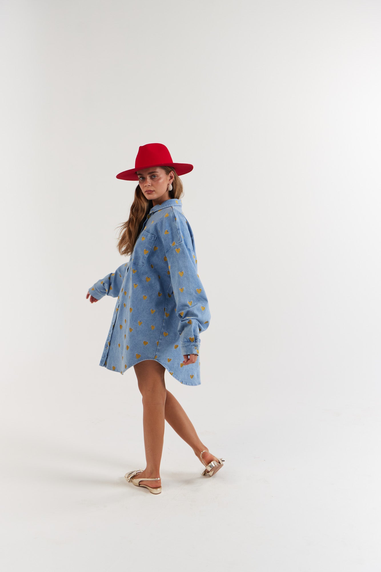 La Bohème Girls - Clyde Shirt - Denim Hearts