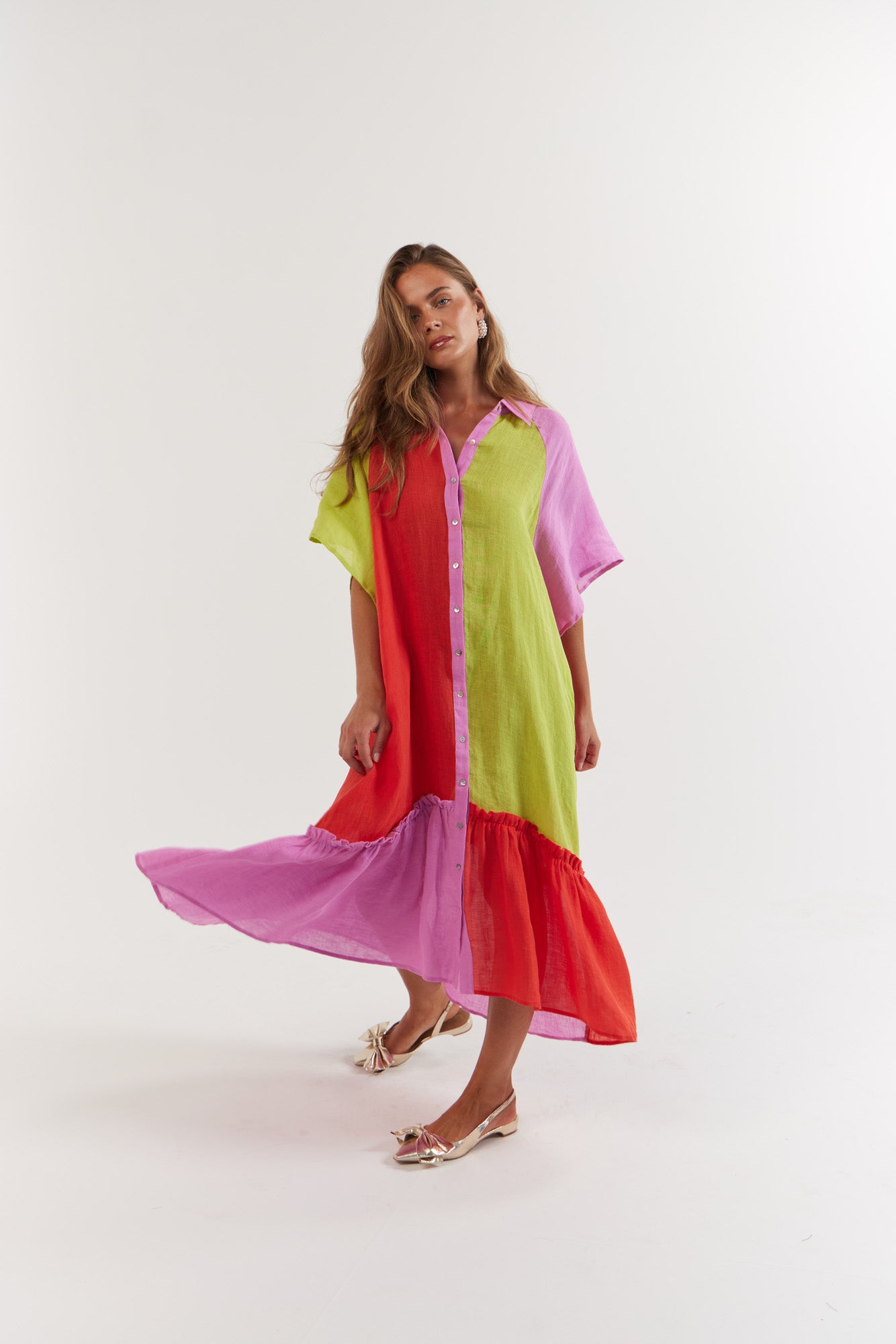 La Bohème Girls - Moxie Midi Dress - Candy Stripe