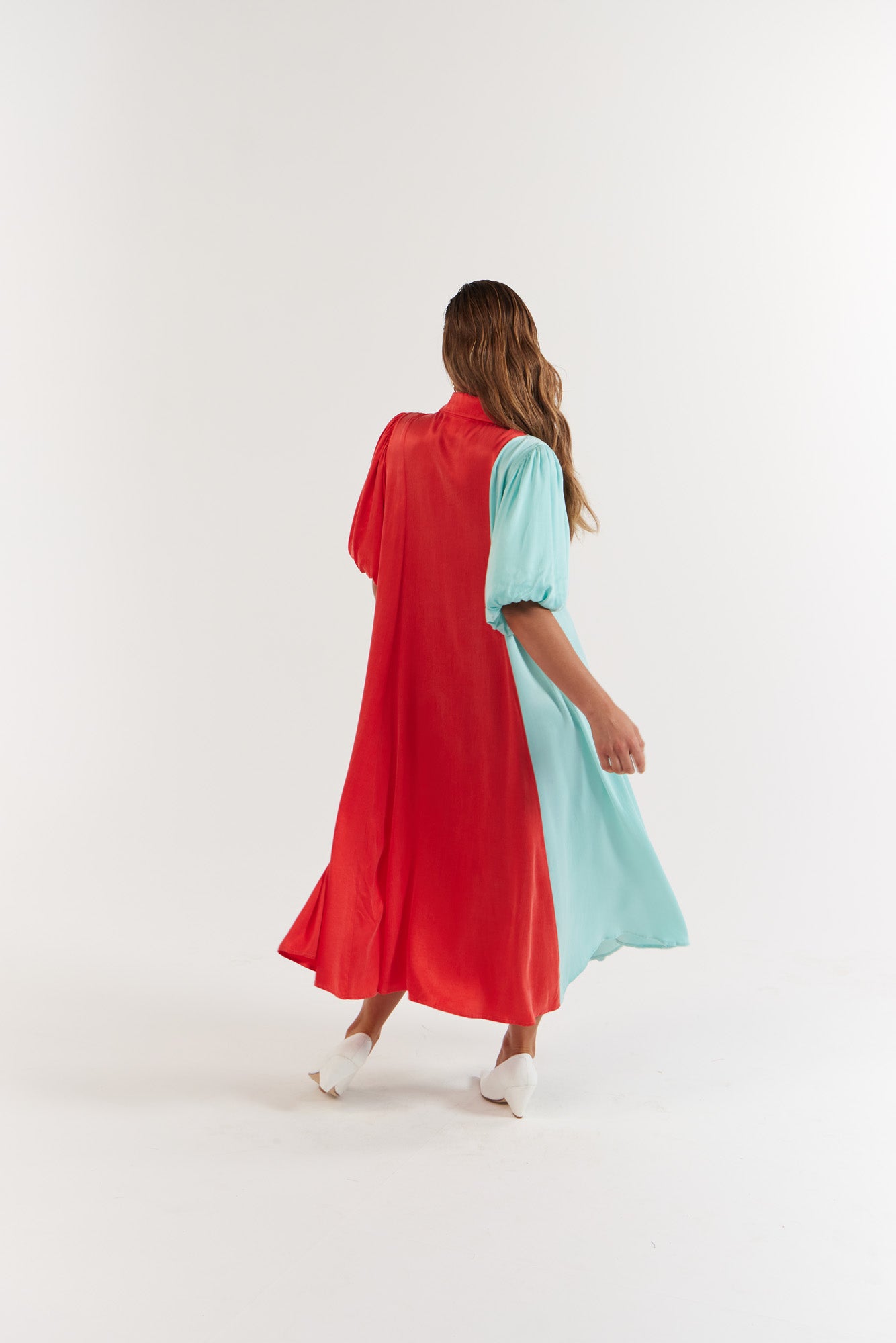 La Bohème Girls - Peyton Midi Dress - Tangerine Aqua