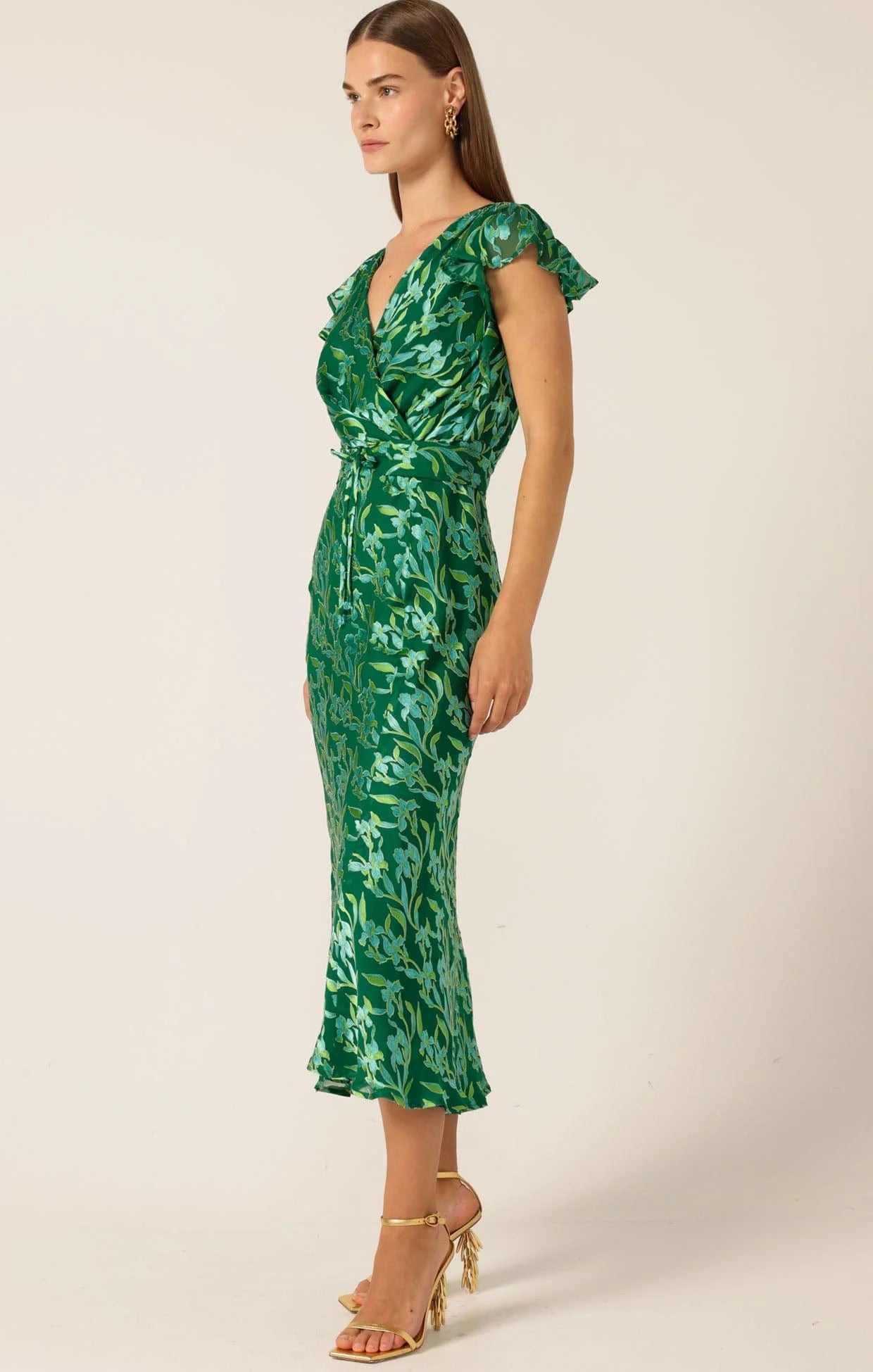 Sacha Drake - Fleur De Lys Dress - Green. Botanical