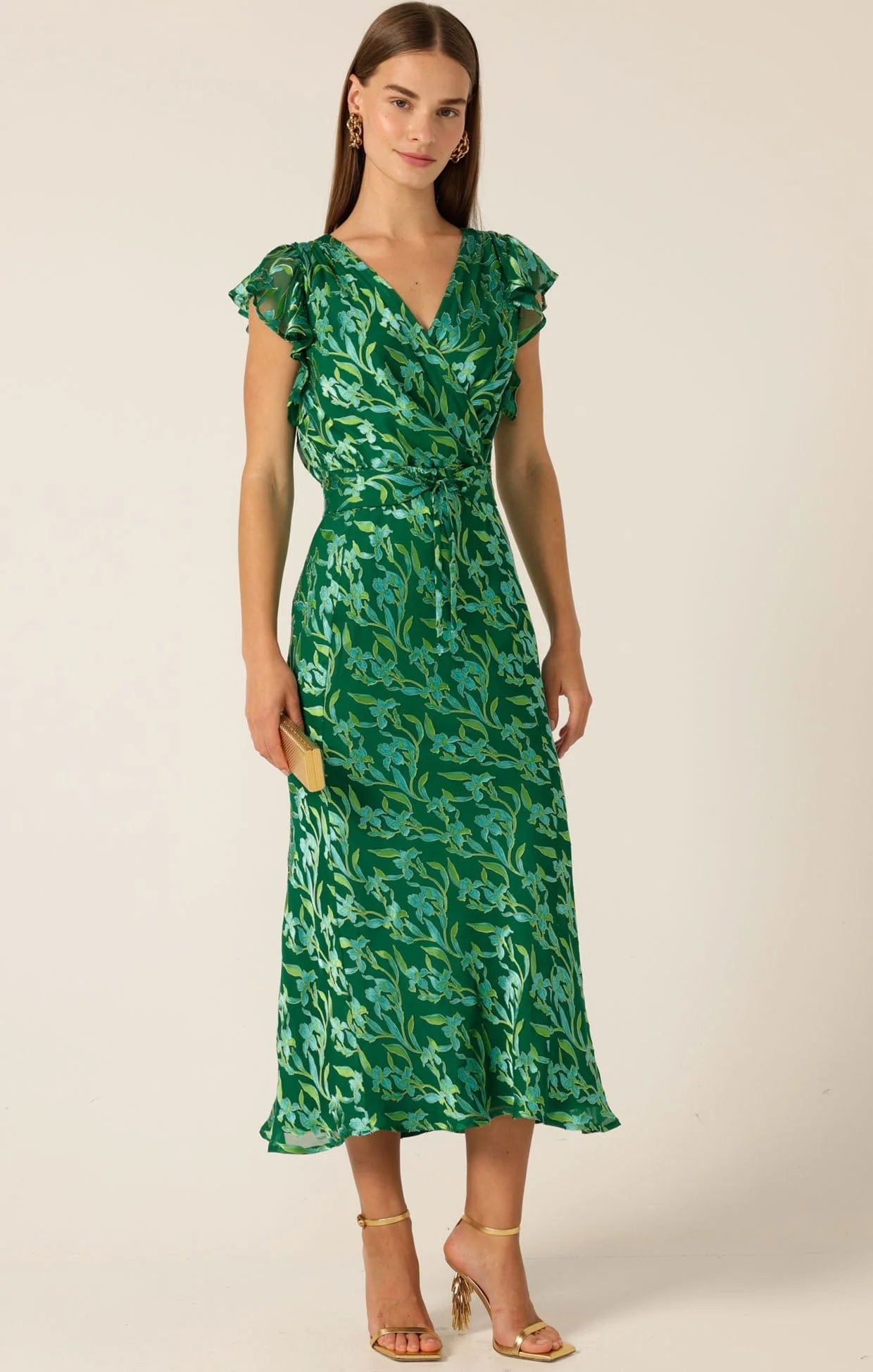 Sacha Drake - Fleur De Lys Dress - Green. Botanical