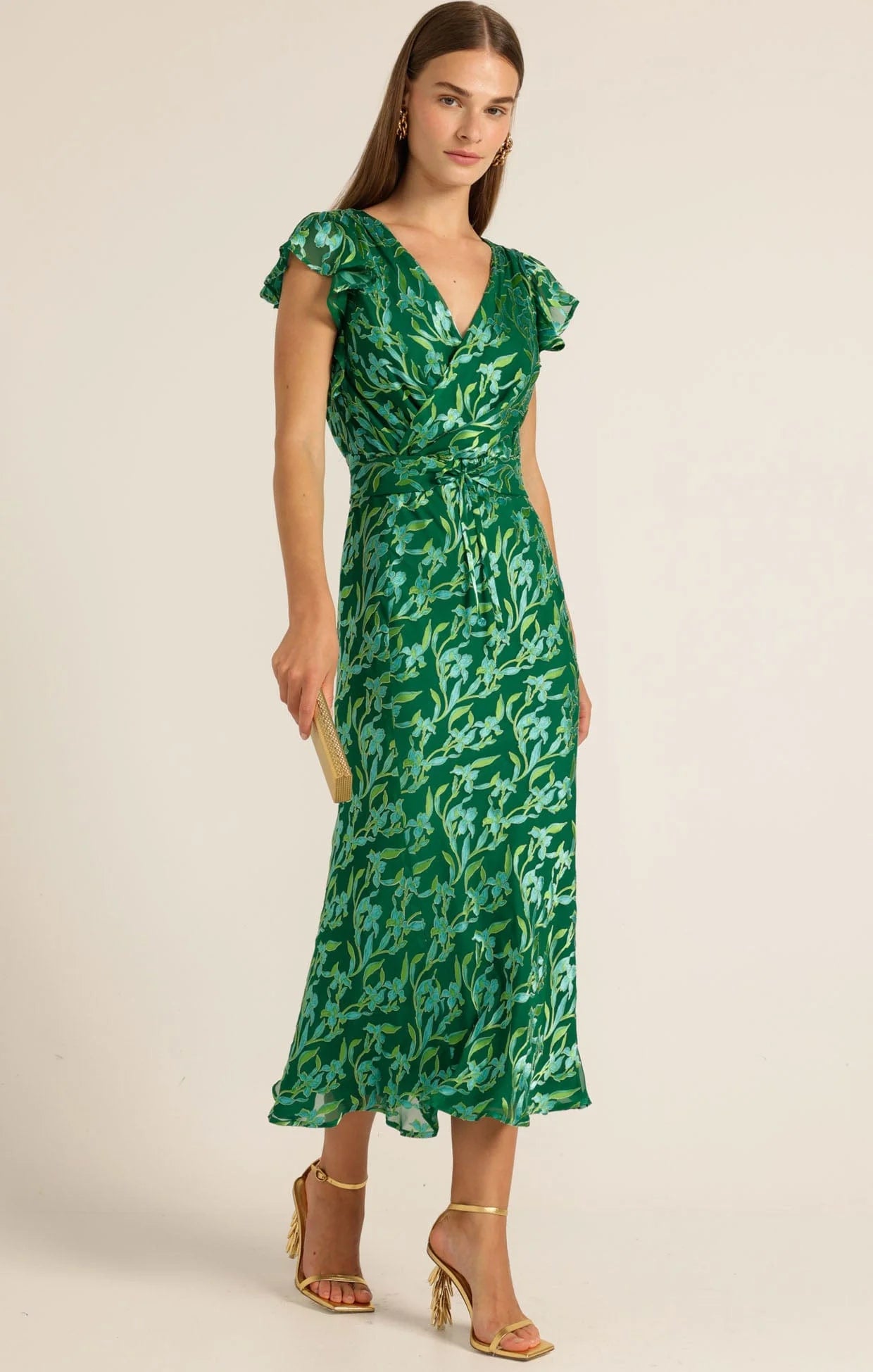 Sacha Drake - Fleur De Lys Dress - Green. Botanical