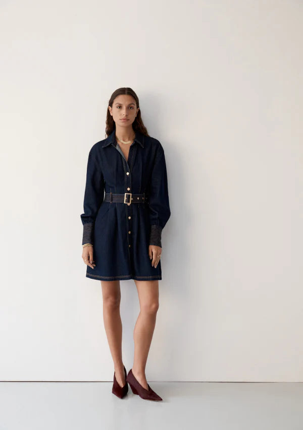 Mos the Label - Sia Denim Mini Dress - Deep Indigo