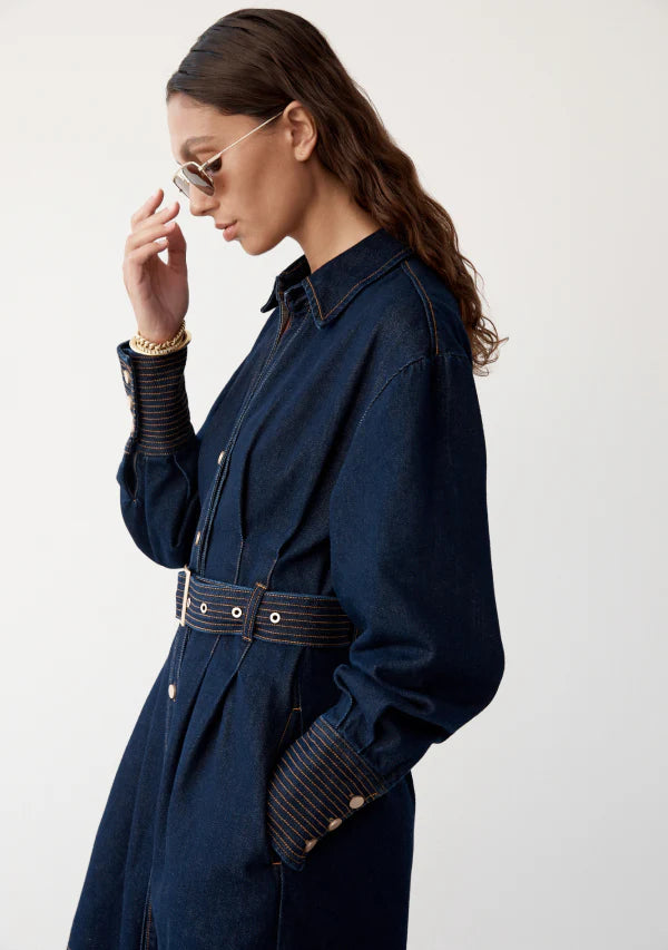 Mos the Label - Sia Denim Mini Dress - Deep Indigo