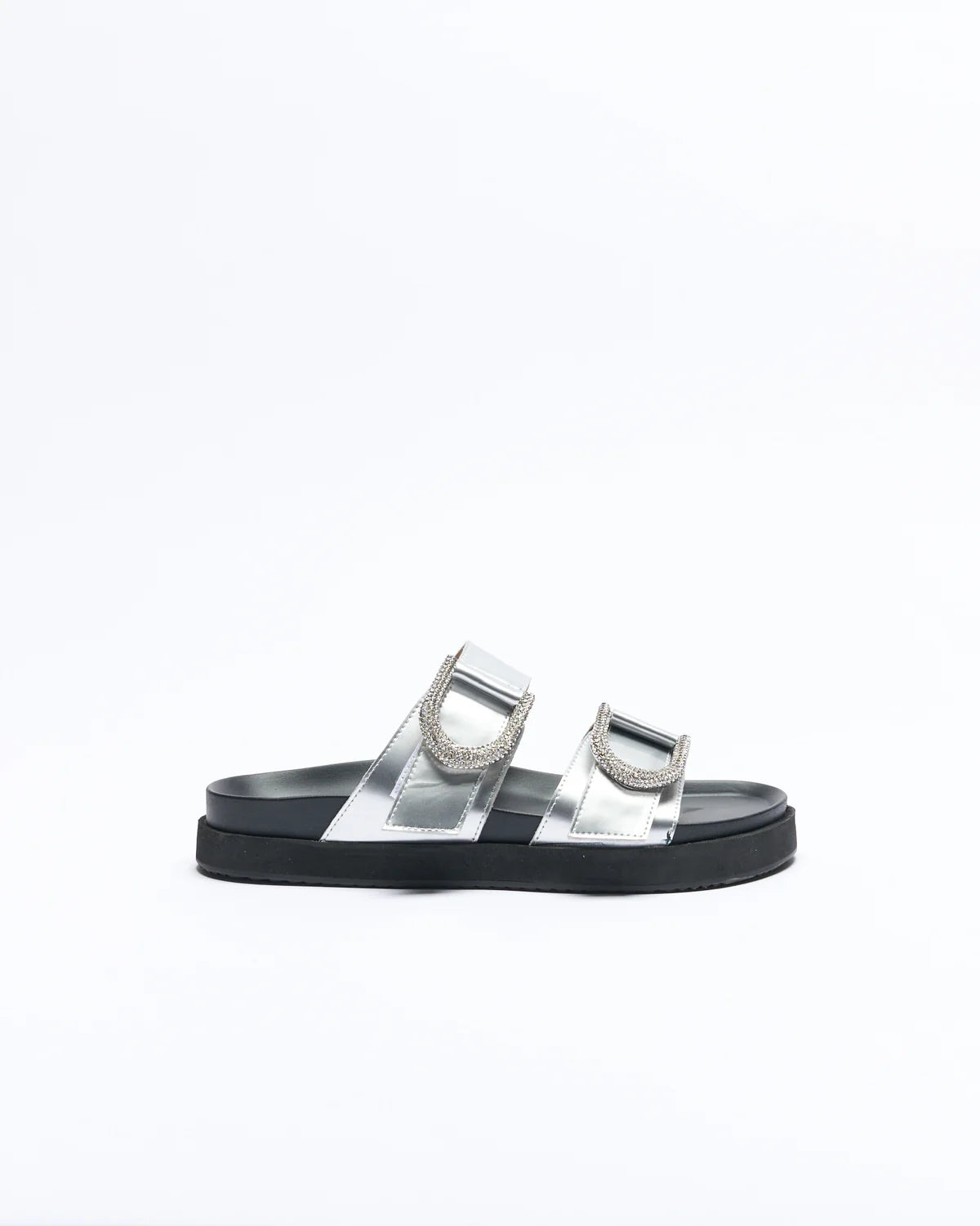 Walnut Melbourne - Mint Leather Slide - Silver
