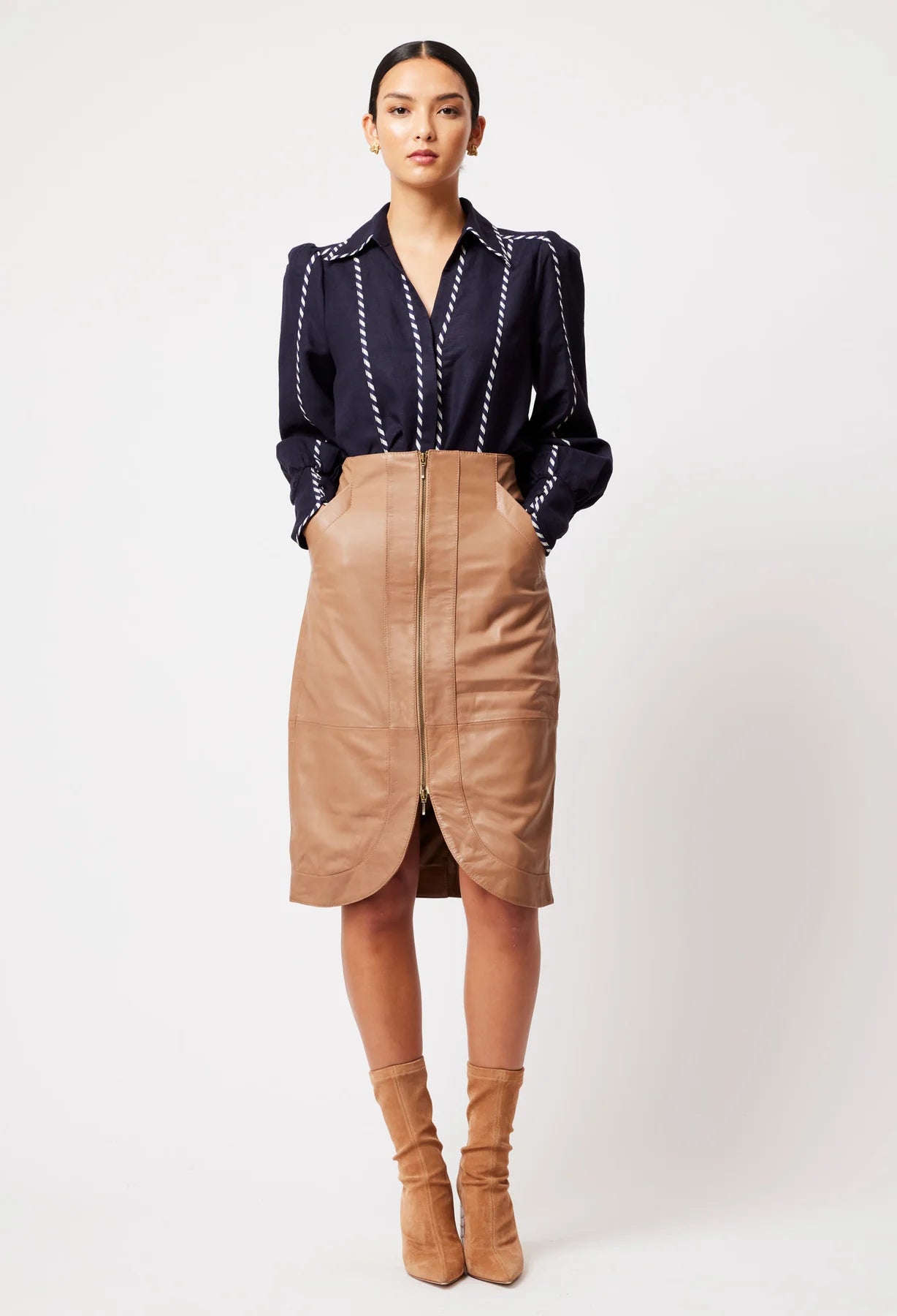 Sale - Once Was - Pisces Linen Viscose Shirt - Ink