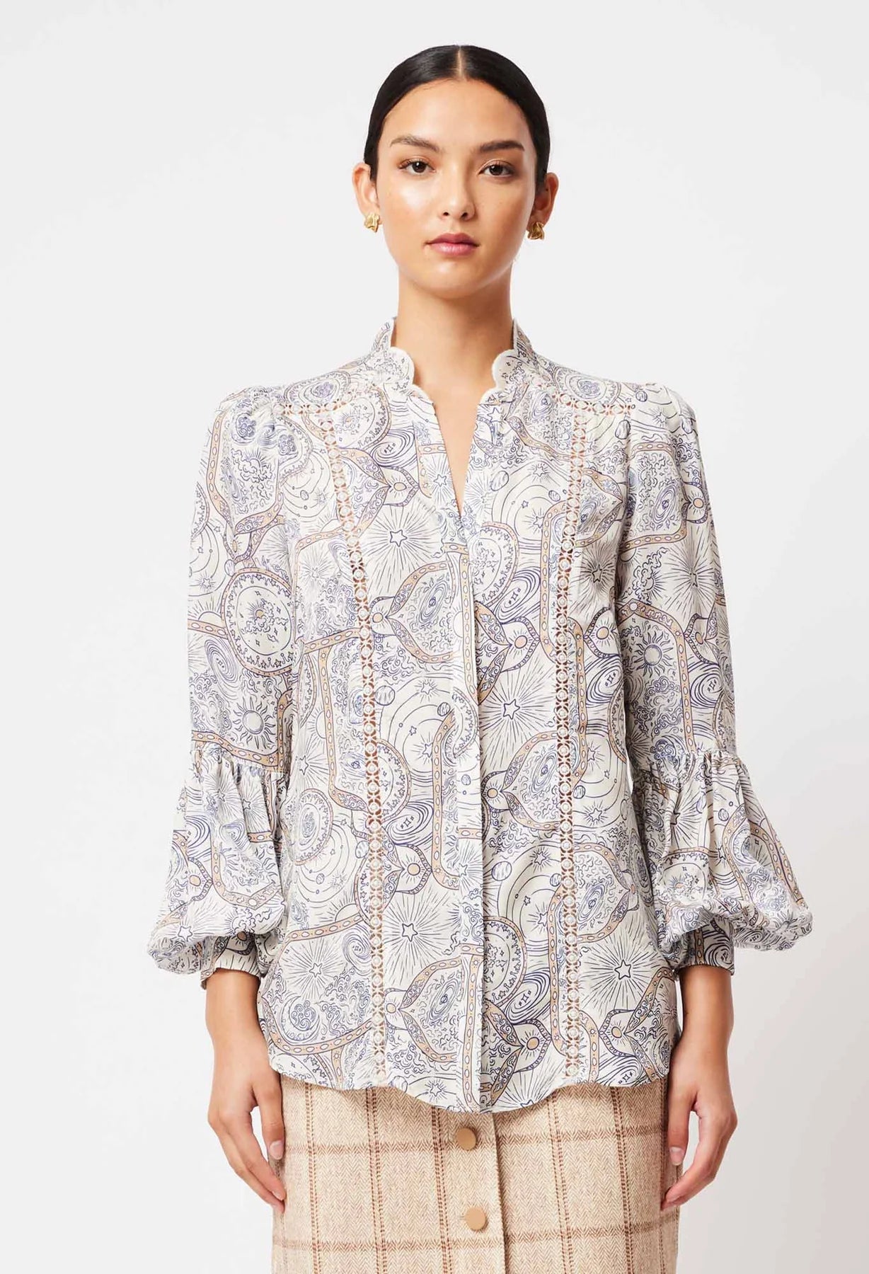 Sale - Once Was - Vega Viscose Cupro Shirt - Astral Print