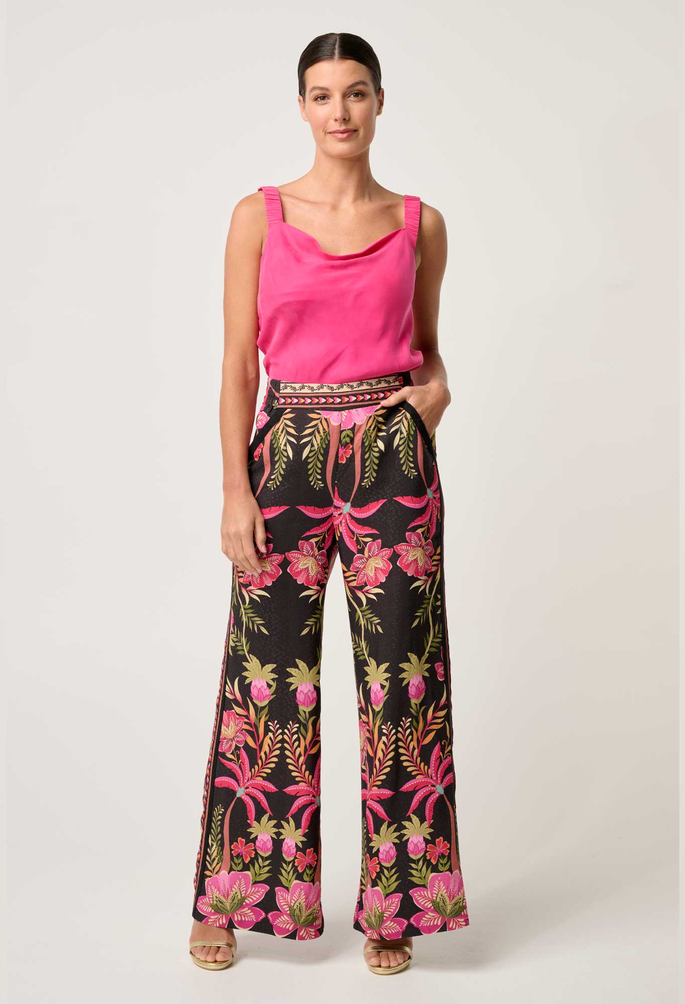 Once Was - Delray Reversible Cupro Cami - Celosia Pink