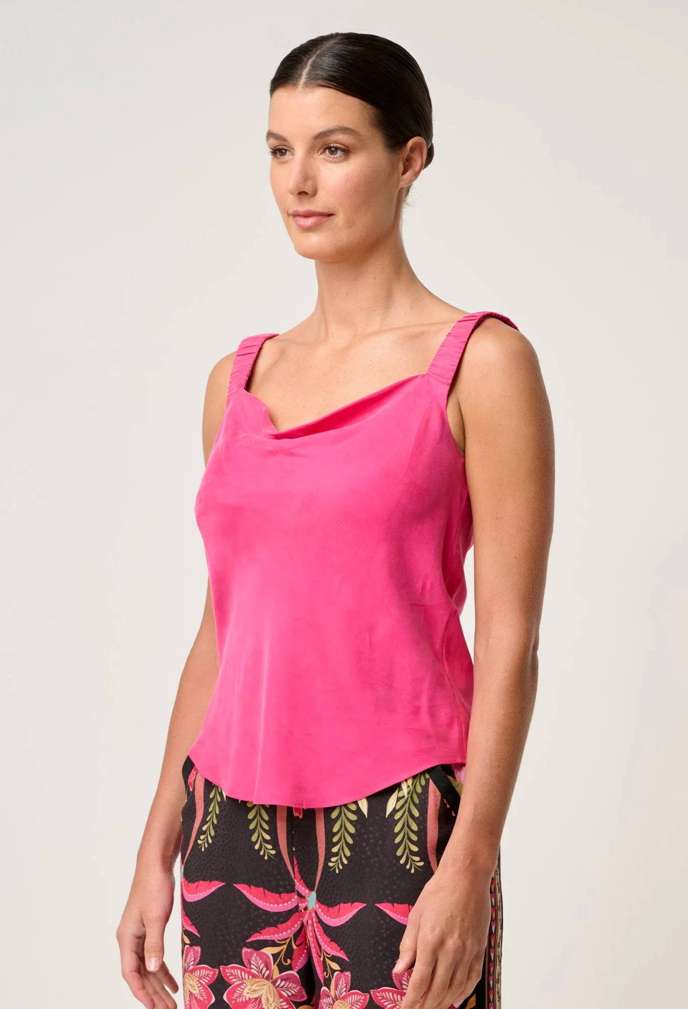 Once Was - Delray Reversible Cupro Cami - Celosia Pink