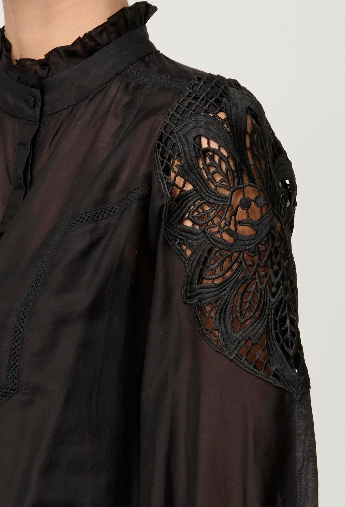 Once Was - Sevilla Cotton Silk Shirt - Onyx