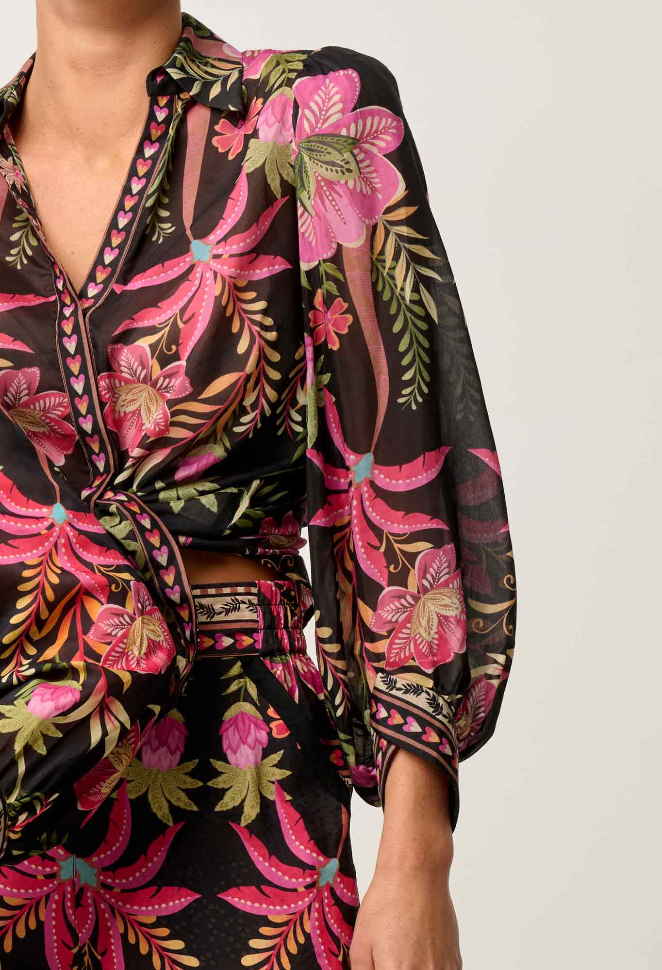 Once Was - Elysian Silk Cotton Shirt - Anthos Lotos