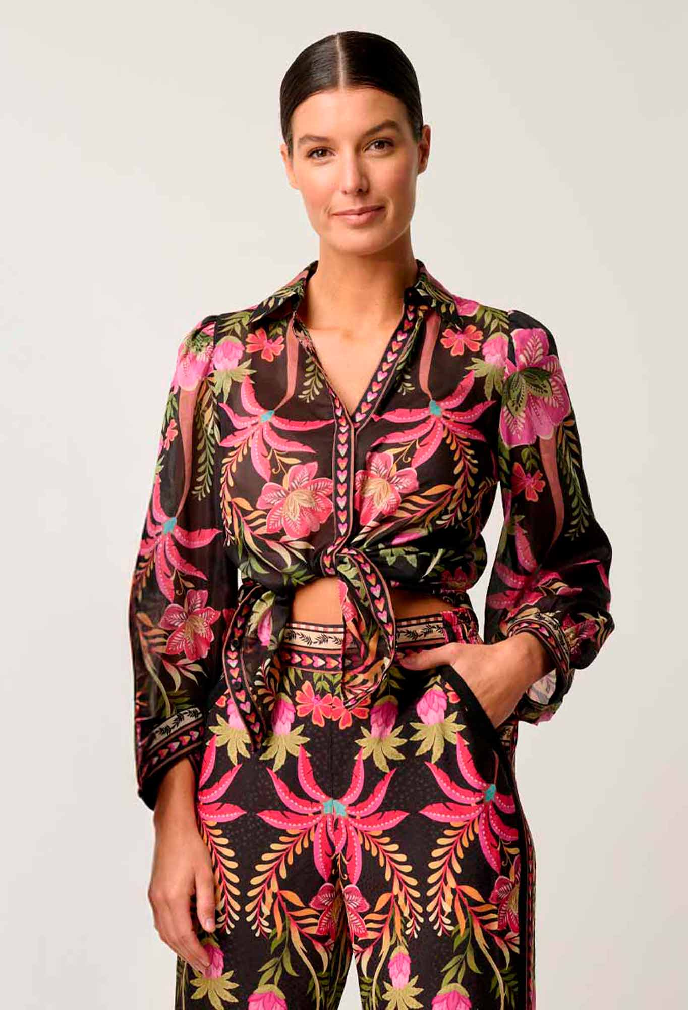 Once Was - Elysian Silk Cotton Shirt - Anthos Lotos