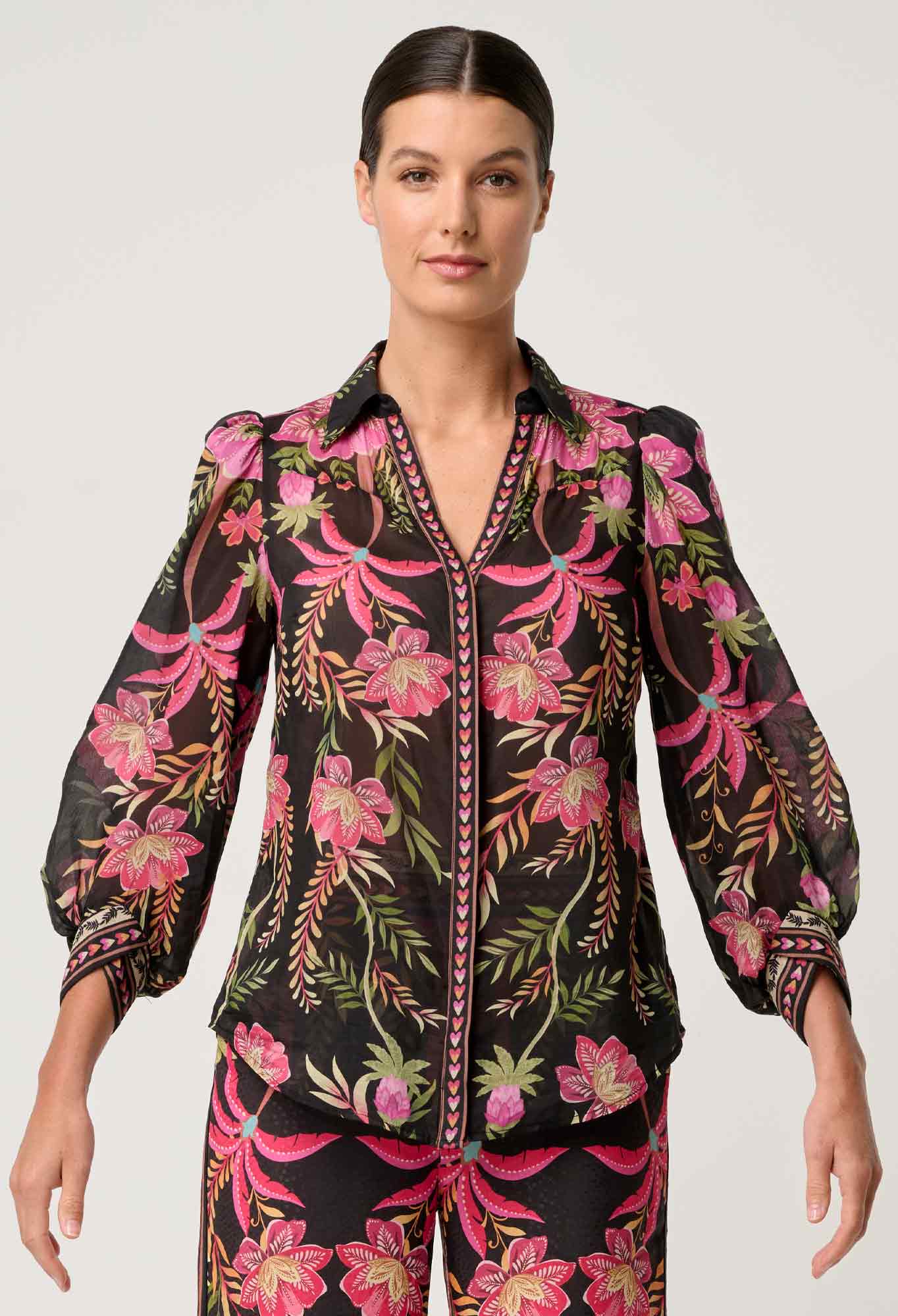 Once Was - Elysian Silk Cotton Shirt - Anthos Lotos
