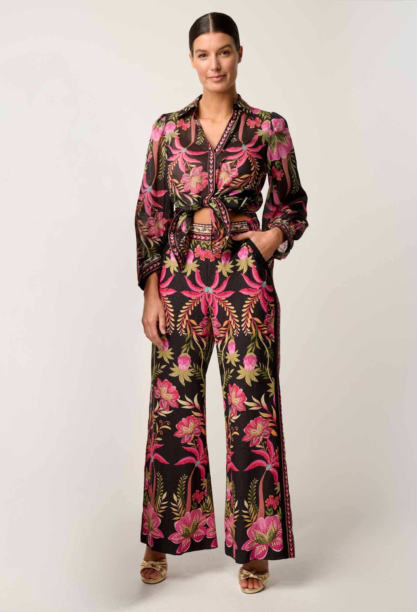 Once Was - Elysian Silk Cotton Shirt - Anthos Lotos
