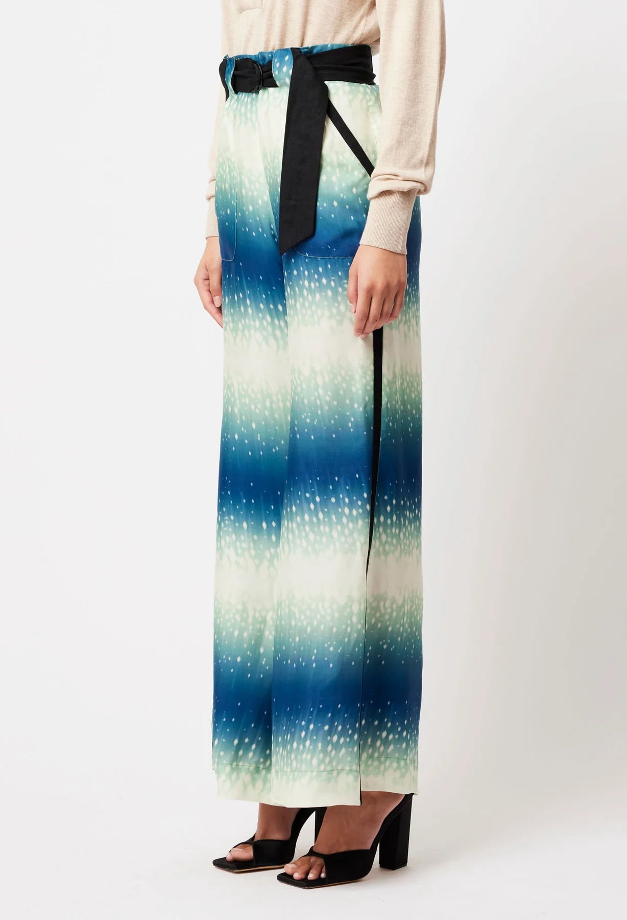 Sale - Once Was - Grace Cupro Viscose Pant - Galaxy Print