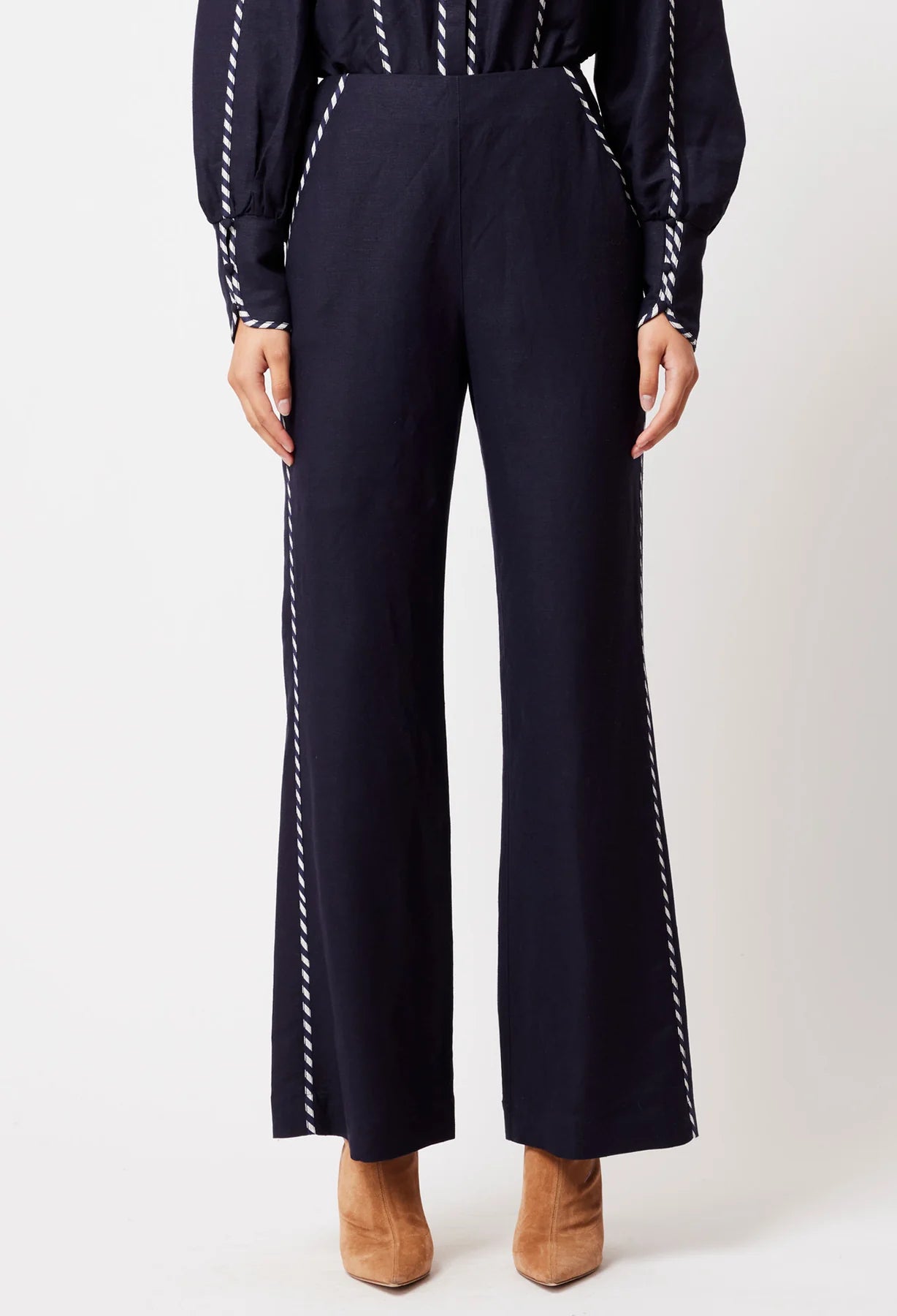 Once Was - Ceres Linen Viscose Pant - Ink