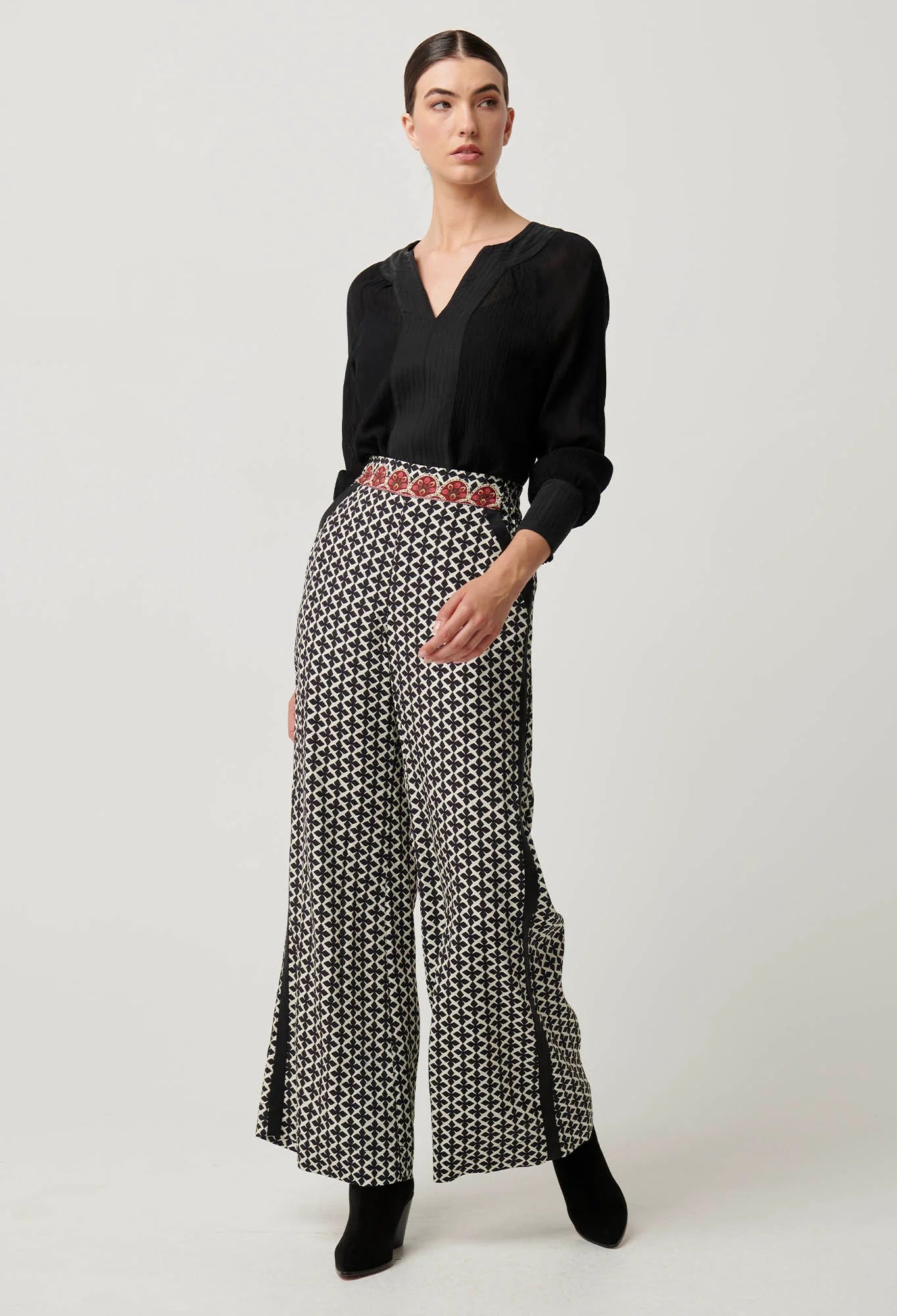 Once Was - Willow Viscose Dobby Pant - Country Tapestry