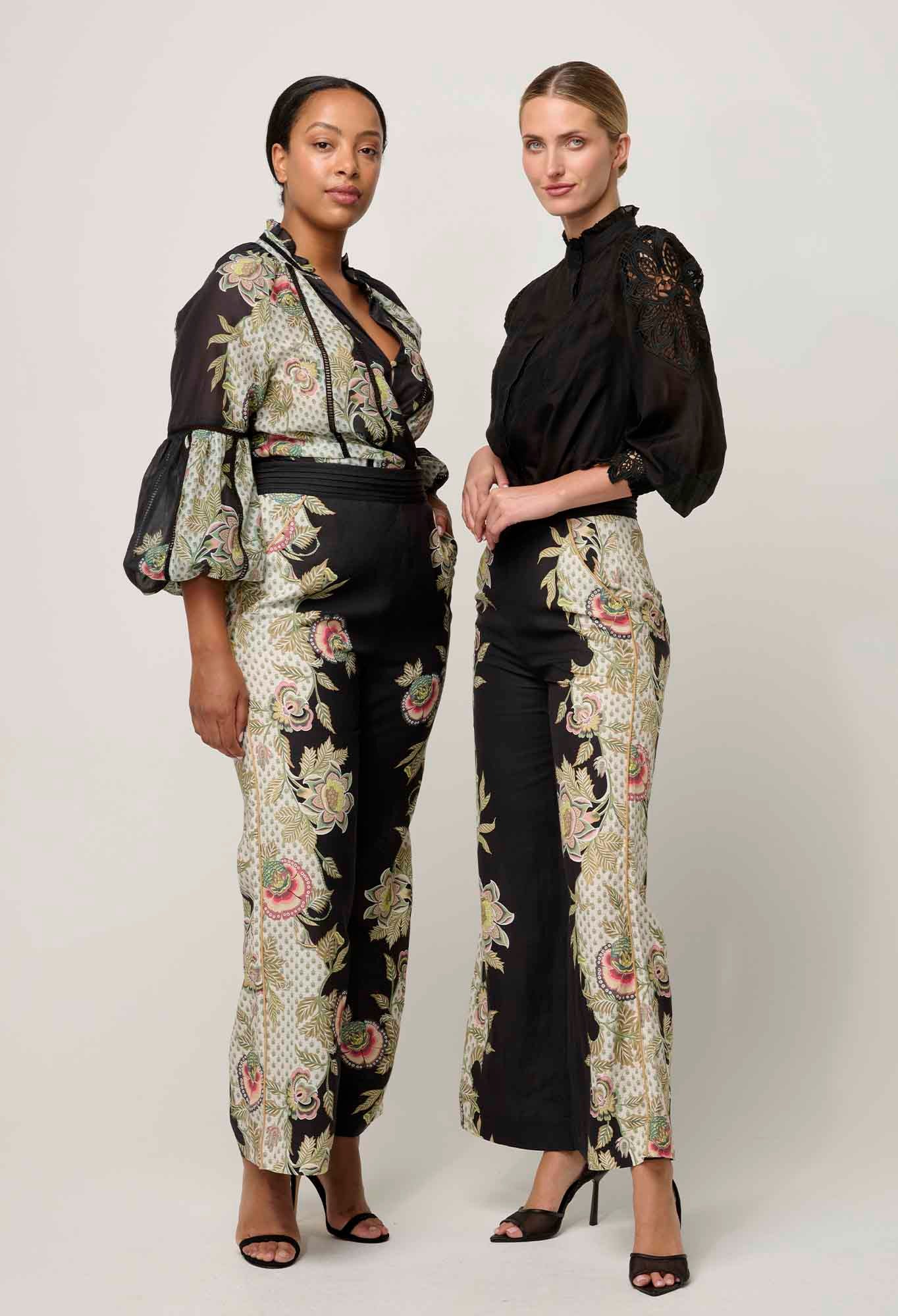 Once Was - Merida Linen Viscose Pant - Mariposa Nero