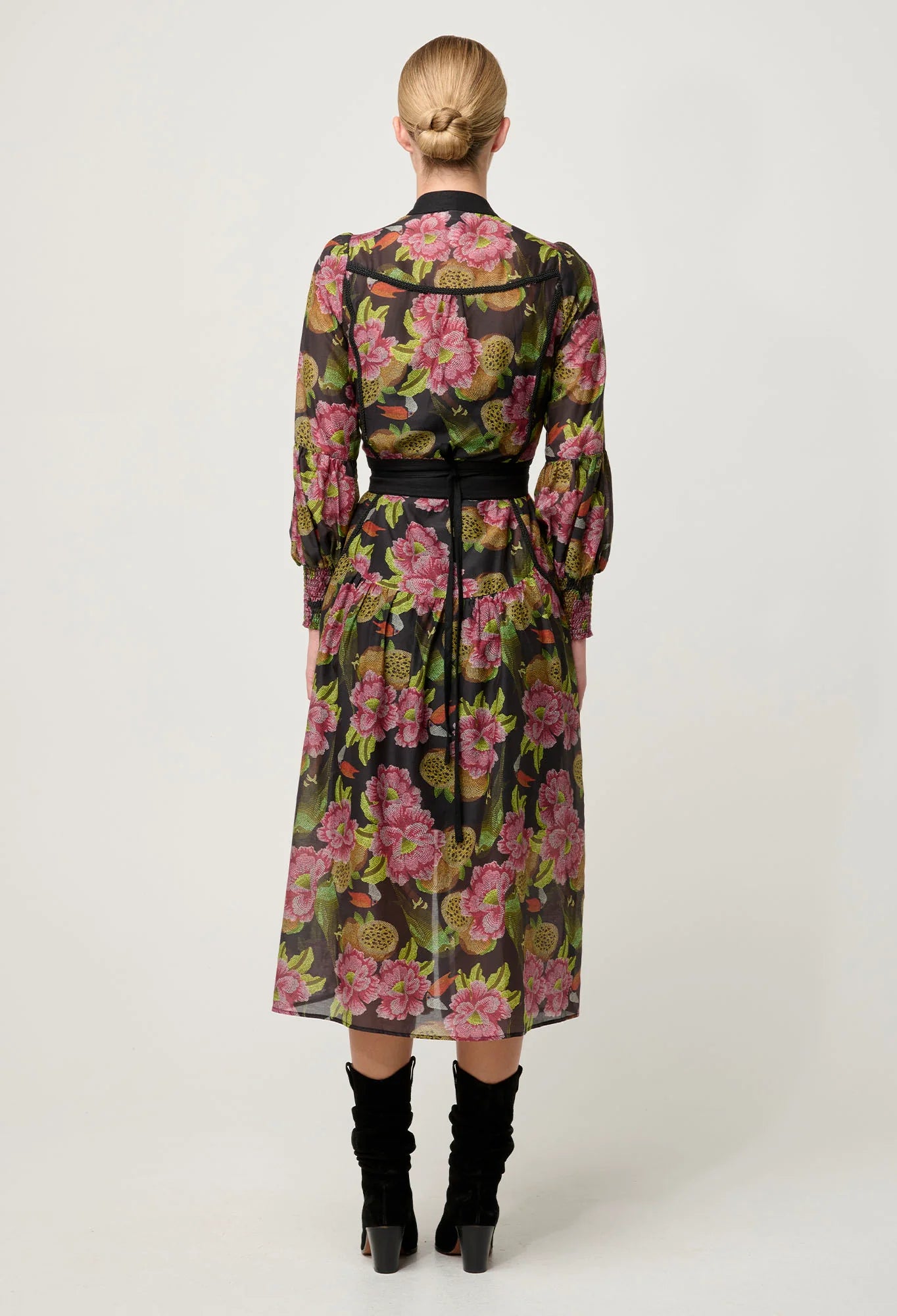 Once Was - Esmeralda Cotton Silk Dress - Winter Granadilla