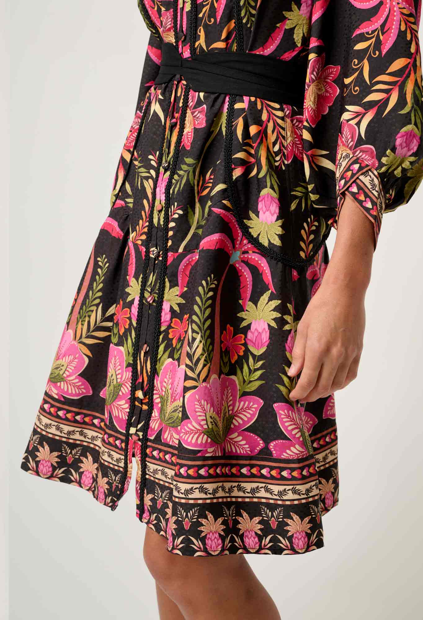 Once Was - Aurelia Viscose Lace Dress - Anthos Lotos