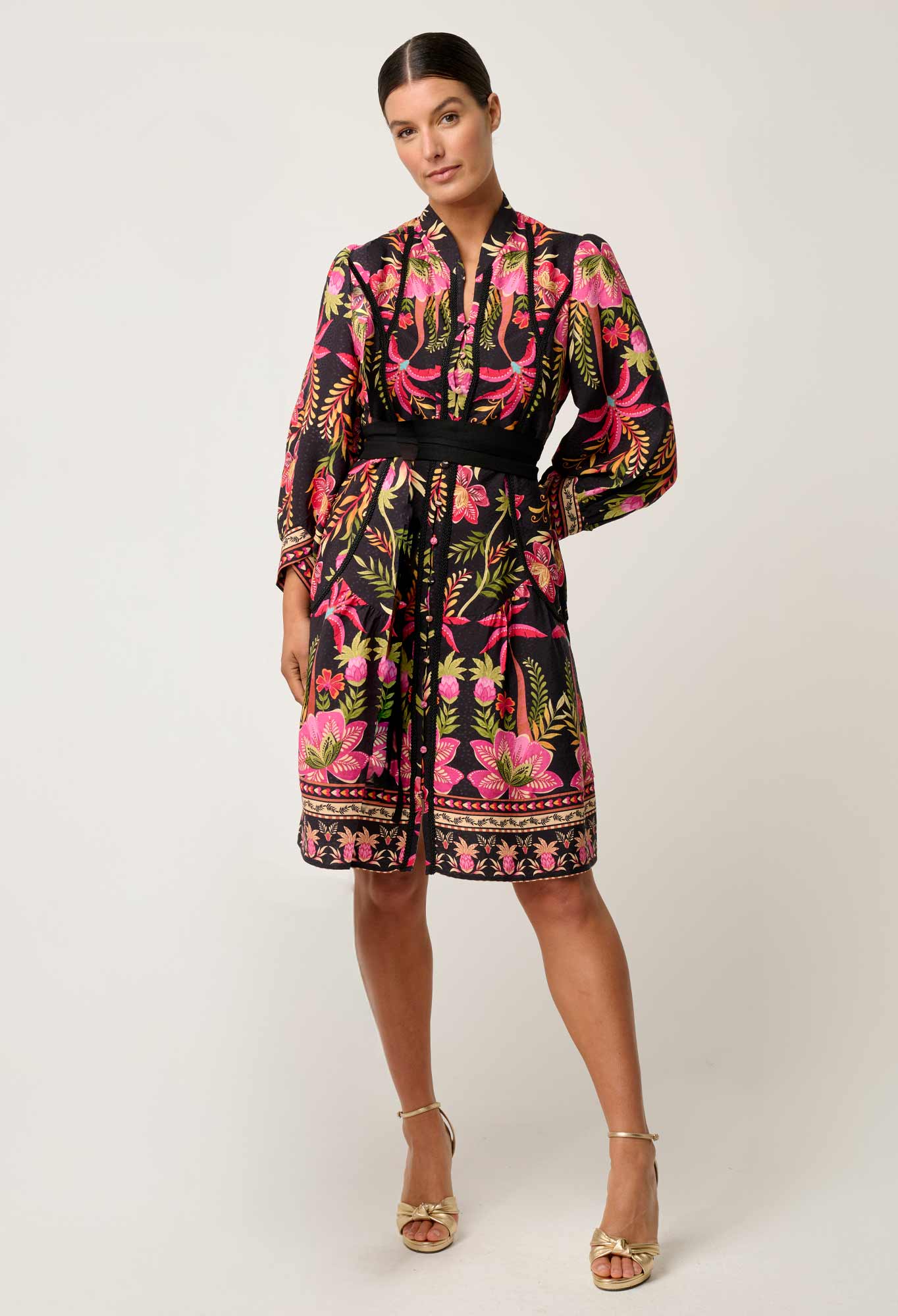 Once Was - Aurelia Viscose Lace Dress - Anthos Lotos