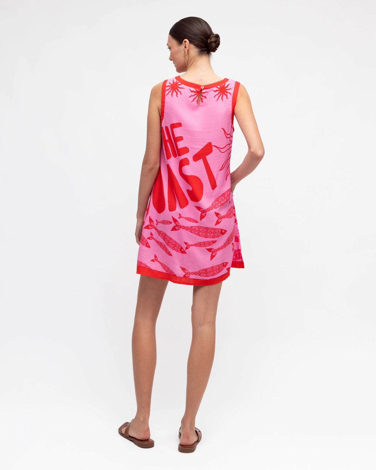 On The Coast Mini Dress- Pink Red
