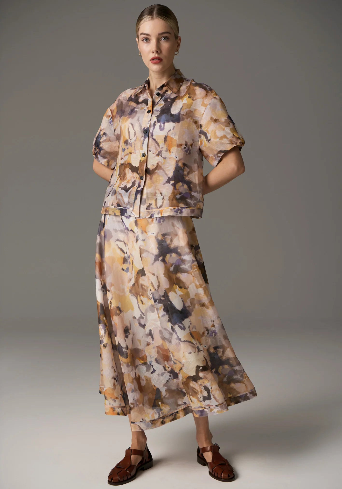 50% OFF - POL Clothing. - Collage Skirt - Collage Print